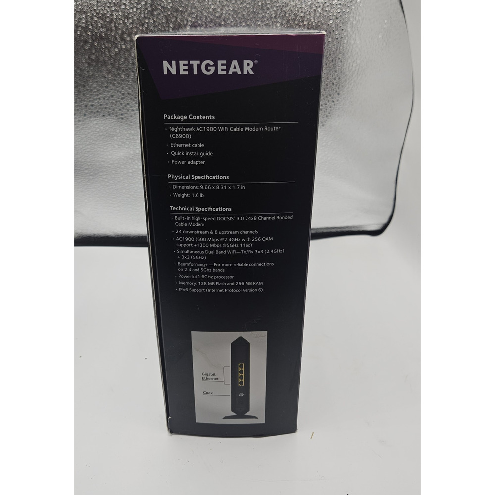 Netgear C6900 Nighthawk AC1900 WiFi Cable Modem Router New Box opened - Picture 5 of 7